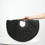 Dashingsoul Beach Vacation Western Fashion Semicircle Portable Portable Straw Bag