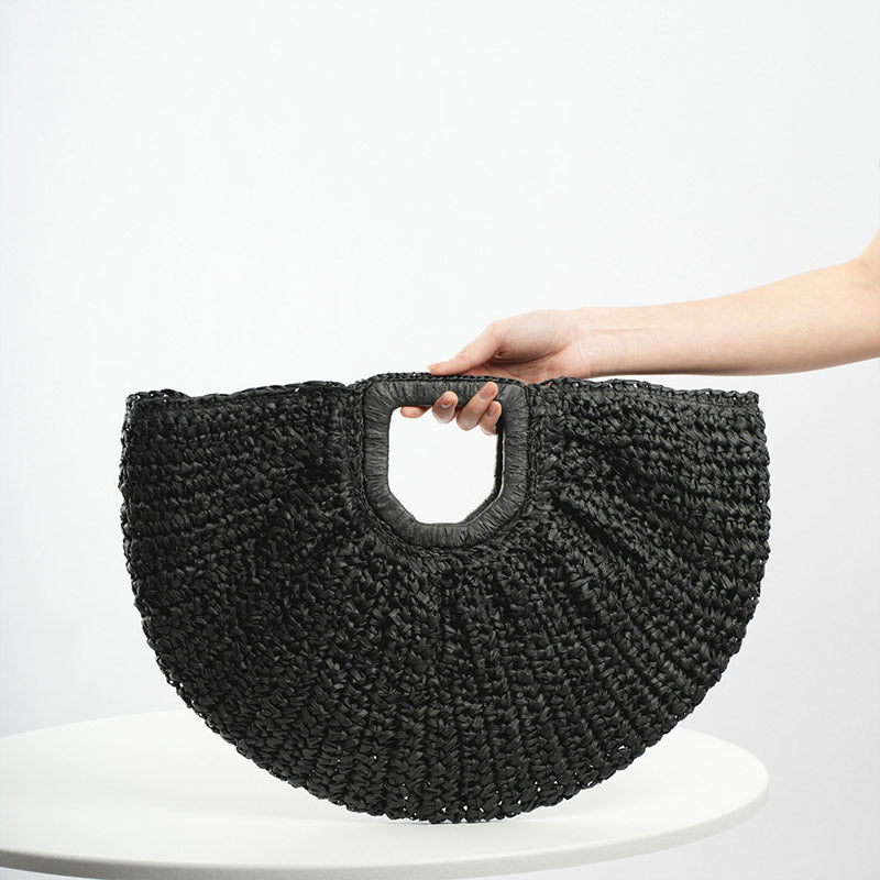 Dashingsoul Beach Vacation Western Fashion Semicircle Portable Portable Straw Bag