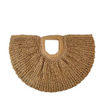 Dashingsoul Beach Vacation Western Fashion Semicircle Portable Portable Straw Bag