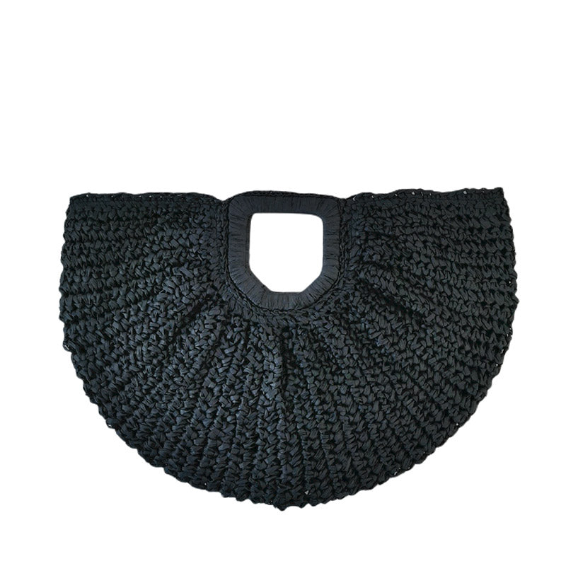 Dashingsoul Beach Vacation Western Fashion Semicircle Portable Portable Straw Bag