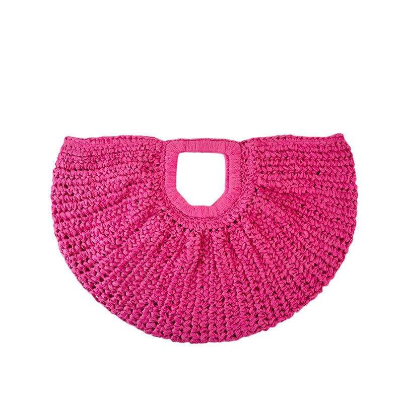 Dashingsoul Beach Vacation Western Fashion Semicircle Portable Portable Straw Bag