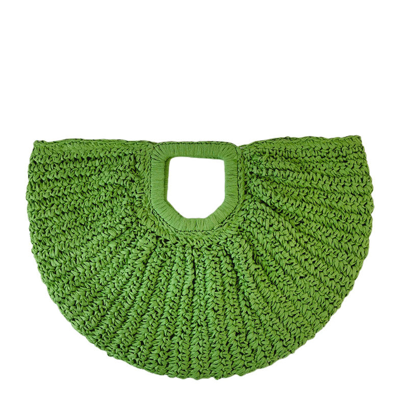 Dashingsoul Beach Vacation Western Fashion Semicircle Portable Portable Straw Bag