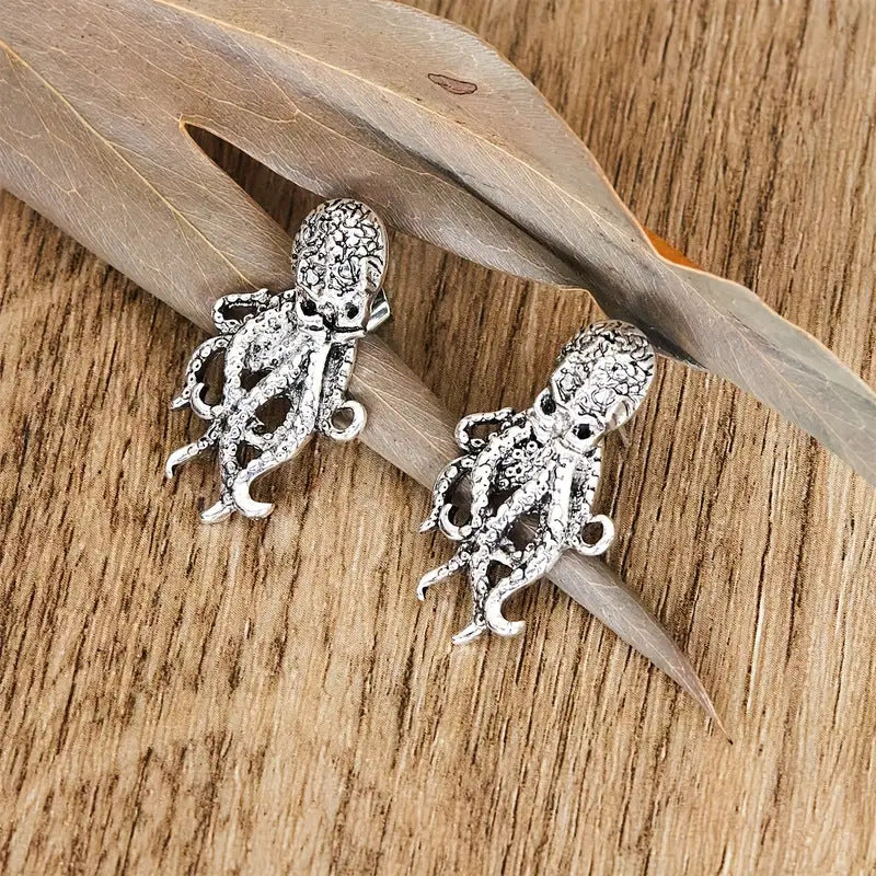 Dashingsoul Vintage Octopus Stud Earrings