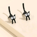 Dashingsoul Cute Black Cat Simple Earrings