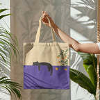 Dashingsoul Abstract Creative Lazy Black Cat Painting Art Bag