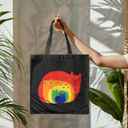 Dashingsoul Abstract Creative Cute Cat Print Art Bag
