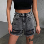 Dashingsoul High Waist Ripped Loose Casual Denim Shorts