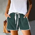 Dashingsoul Solid Color Drawstring Pocket Shorts