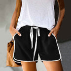 Dashingsoul Solid Color Drawstring Pocket Shorts