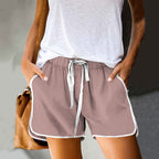 Dashingsoul Solid Color Drawstring Pocket Shorts