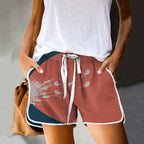 Dashingsoul Abstract Creative Dandelion And Cat Painting Art Drawstring Pocket shorts