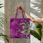 Dashingsoul Colorful Octopus Oil Painting Print Bag