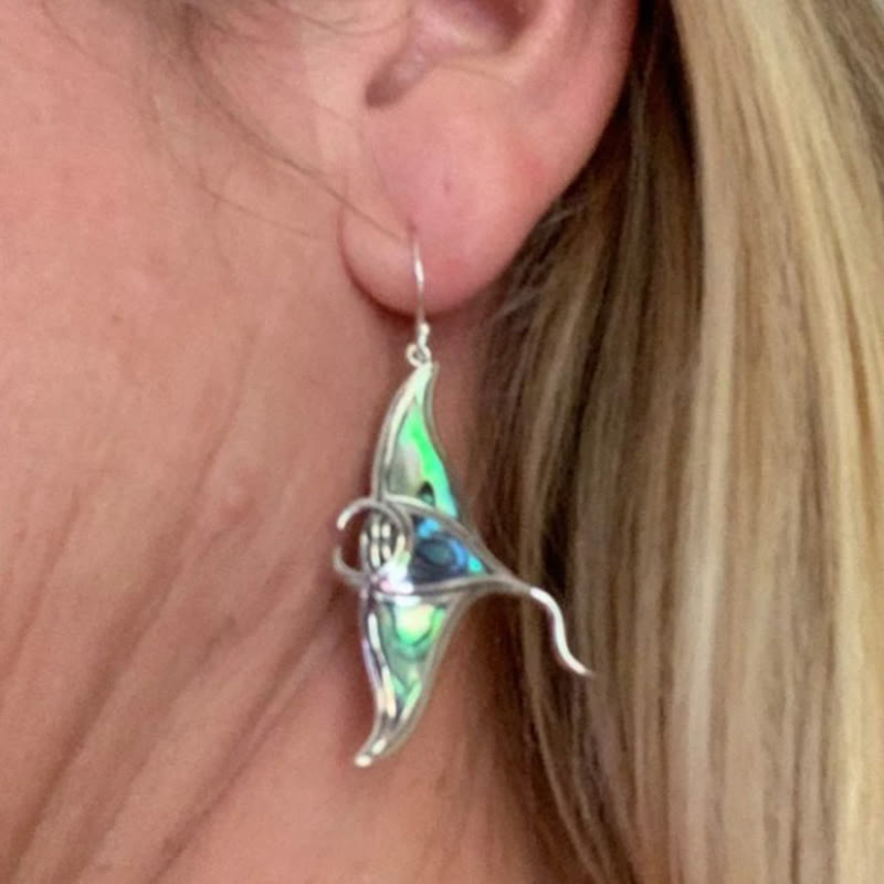 Dashingsoul Vintage Colorful Shell Manta Earrings