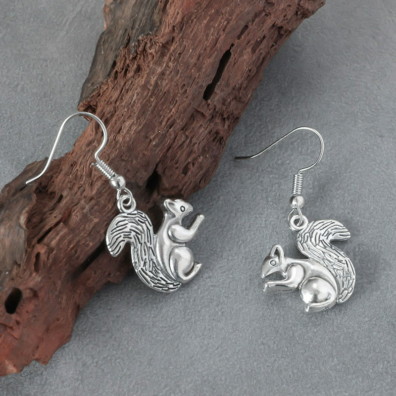 Vintage Cute Squirrel Earrings
