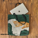 Cute Sleeping Cat Print Bag