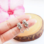 Dashingsoul Vintage Funny Kitten Earrings