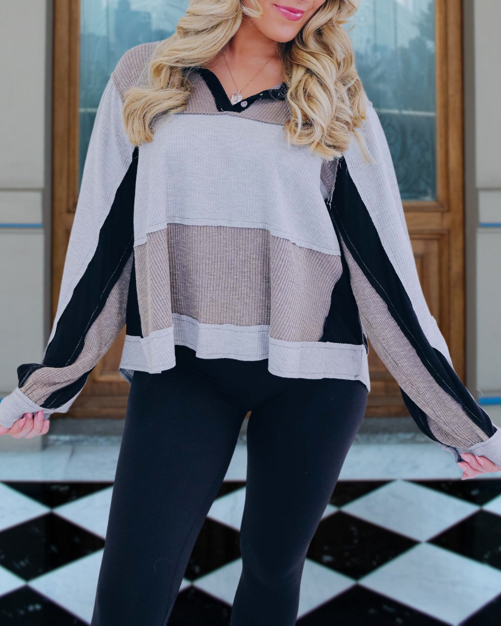 Cozy Cotton Colorblock Sweatshirt