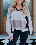 Cozy Cotton Colorblock Sweatshirt