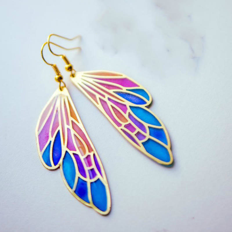 Women's Fantasy Gradient Butterfly Wings Earrings