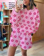 Floral Hooded Shorts Set