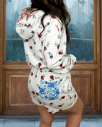 Rose Hoodie Shorts Set