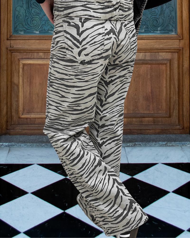 Trendy Zebra Striped Pants