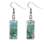 Dashingsoul Oil Painting Rectangle Pendant Earrings