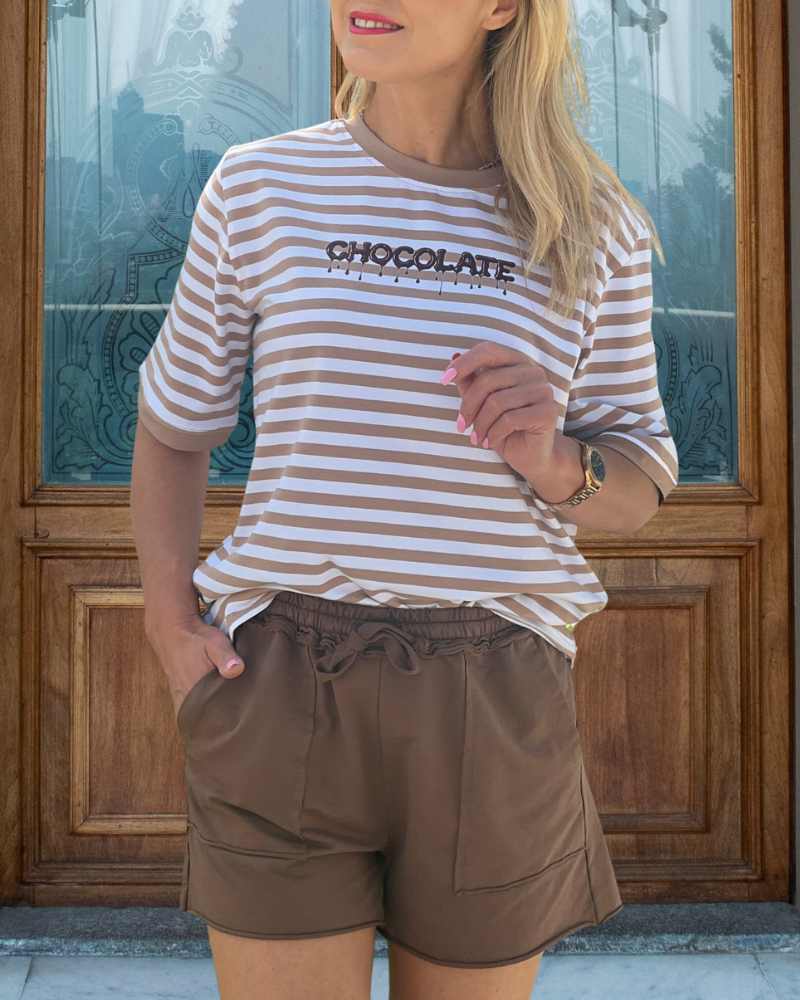 CHOCOLATE Striped T-shirt