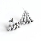 Dashingsoul Halloween Retro Punk Skeleton Hand Bone Earrings