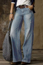 Vintage Wide Leg Denim Pants