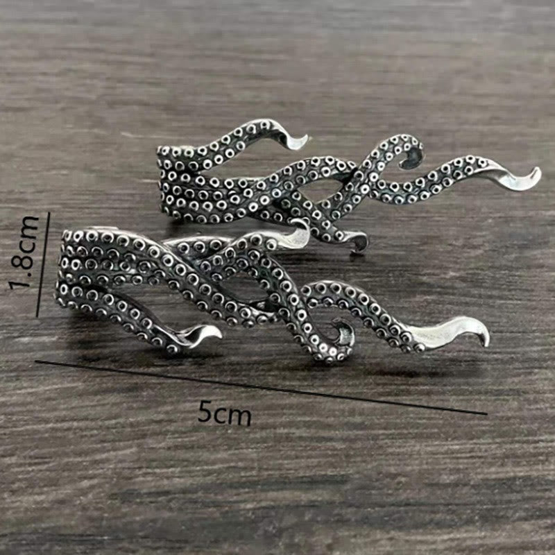Dashingsoul Dark Retro Octopus Tentacles Exaggerated Earrings