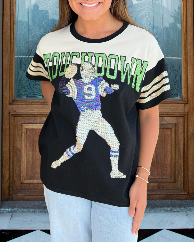 Touchdown Athlete Sequined Tee