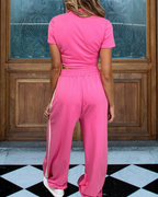 Fashion Zipper Sweatpants Set