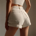 Dashingsoul Casual Pockets Button Denim Shorts