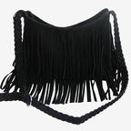 Dashingsoul Women'S Solid Color Tassel Messenger Bag