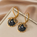 Bohemian Vintage Dragonfly Crystal Drop Earrings