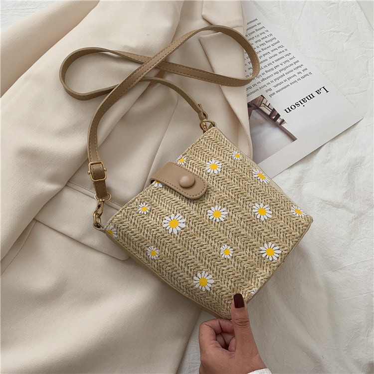 Dashingsoul Daisy Braided Bucket Bag