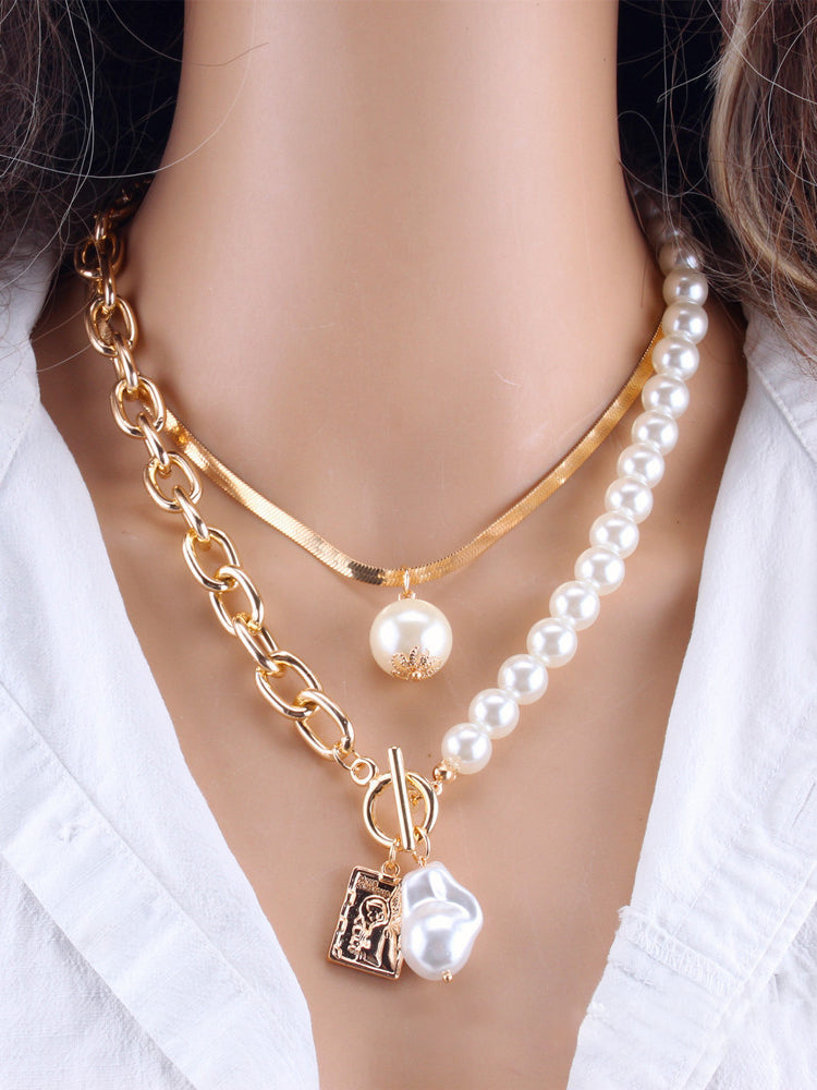 Dashingsoul Fashionable Simple Pearl Necklace