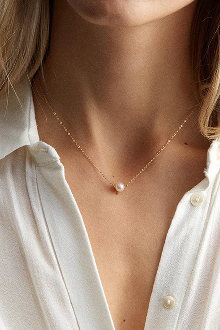 Dashingsoul Fashion Casual Simple Imitation Pearl Necklace