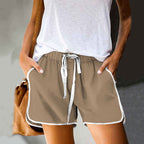 Dashingsoul Solid Color Drawstring Pocket Shorts