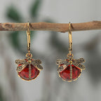 Bohemian Vintage Dragonfly Crystal Drop Earrings