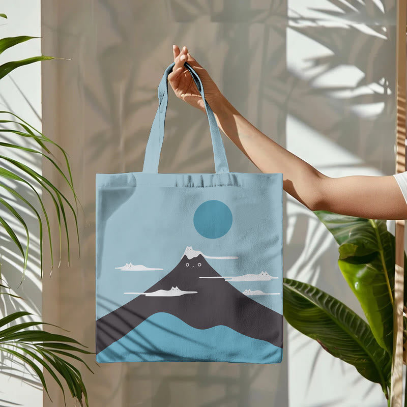 Dashingsoul Japanese Cat Art Print Bag