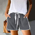 Dashingsoul Solid Color Drawstring Pocket Shorts