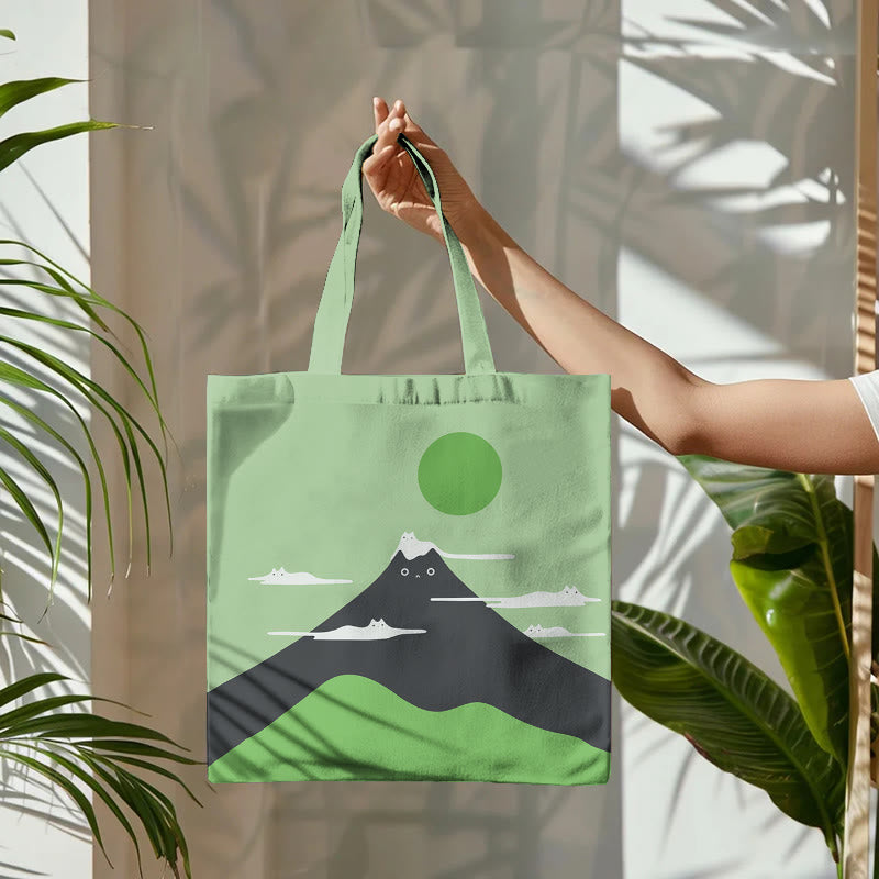 Dashingsoul Japanese Cat Art Print Bag