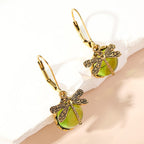 Bohemian Vintage Dragonfly Crystal Drop Earrings