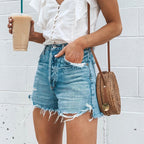 Dashingsoul Casual Fringe Jean Shorts