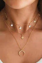 Dashingsoul Fashion Personality Retro Star Moon Necklace